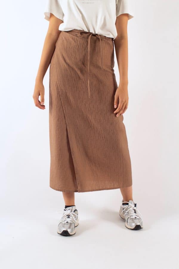 SaffyRS Wrap Skirt - Wood - Résumé - Brun M