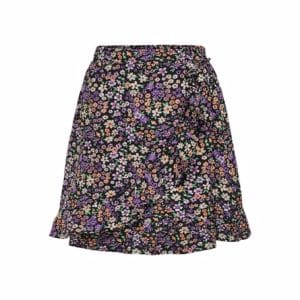 ONLY KIDS Wrap Skirt Selma Black Flower
