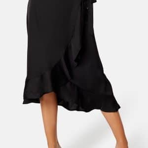 VILA Ellette Wrap HW Skirt Black 36