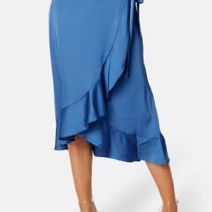 VILA Ellette Wrap HW Skirt Federal Blue 40