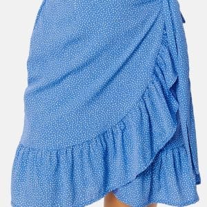 ONLY Olivia Wrap Skirt Blue Bonnet AOP:CONF L