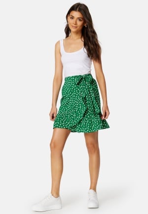 ONLY Olivia Wrap Skirt Verdant Green AOP:FI L