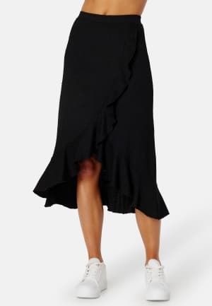 Happy Holly Selima Structure Wrap Skirt Black 36/38