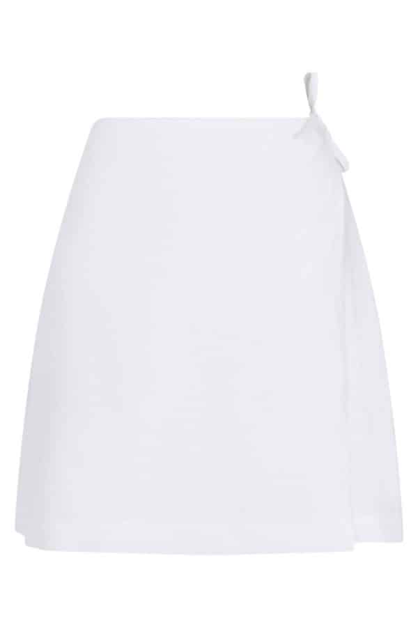 Neo Noir - Nederdel - Kinsa Linen Skirt - White