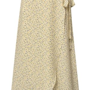A-View - Nederdel - Peony Wrap Skirt - Light Yellow