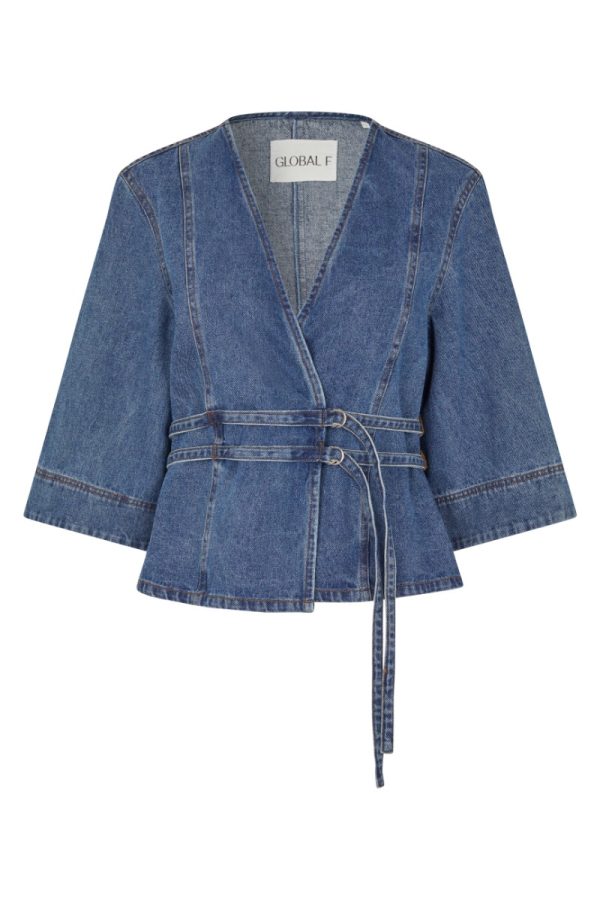 Global Funk - Bluse - Merie SS-G - Vintage blue Wash