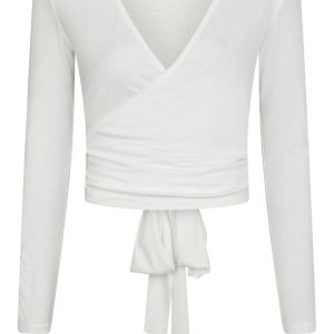Neo Noir - Bluse - Nia Jersey Wrap Blouse - White